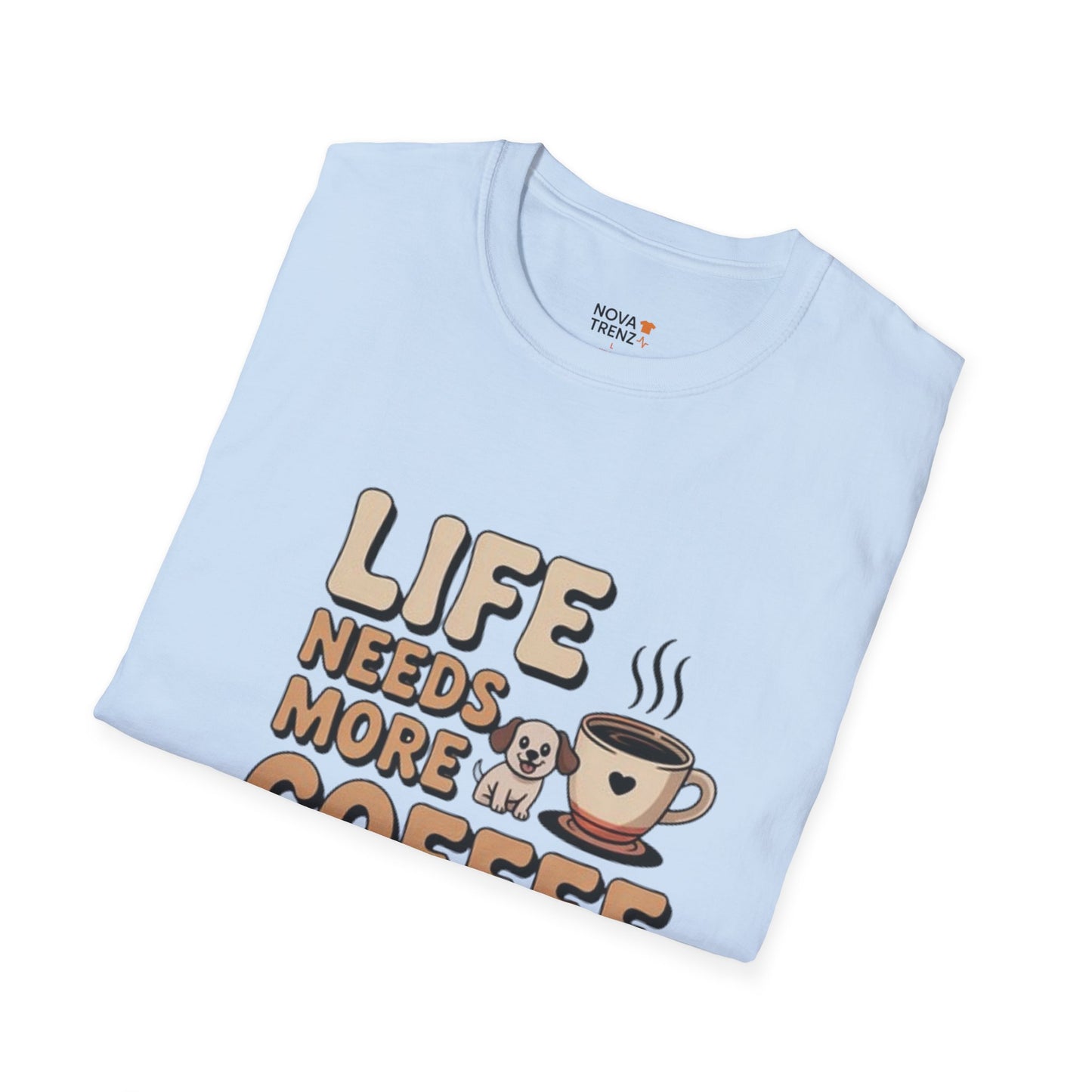 Coffee & Dogs Unisex T-Shirt - Dog Lovers, Coffee Enthusiasts