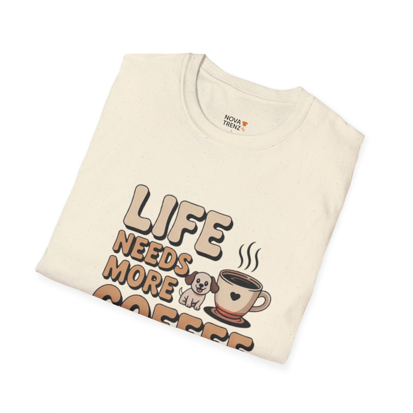 Coffee & Dogs Unisex T-Shirt - Dog Lovers, Coffee Enthusiasts