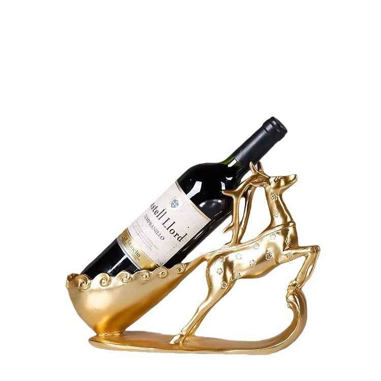 Creative Golden Deer Wine Rack for Living Room and TV Cabinet Decoration - Red Wine Rack Decorative Crafts - NOVA TRENZ