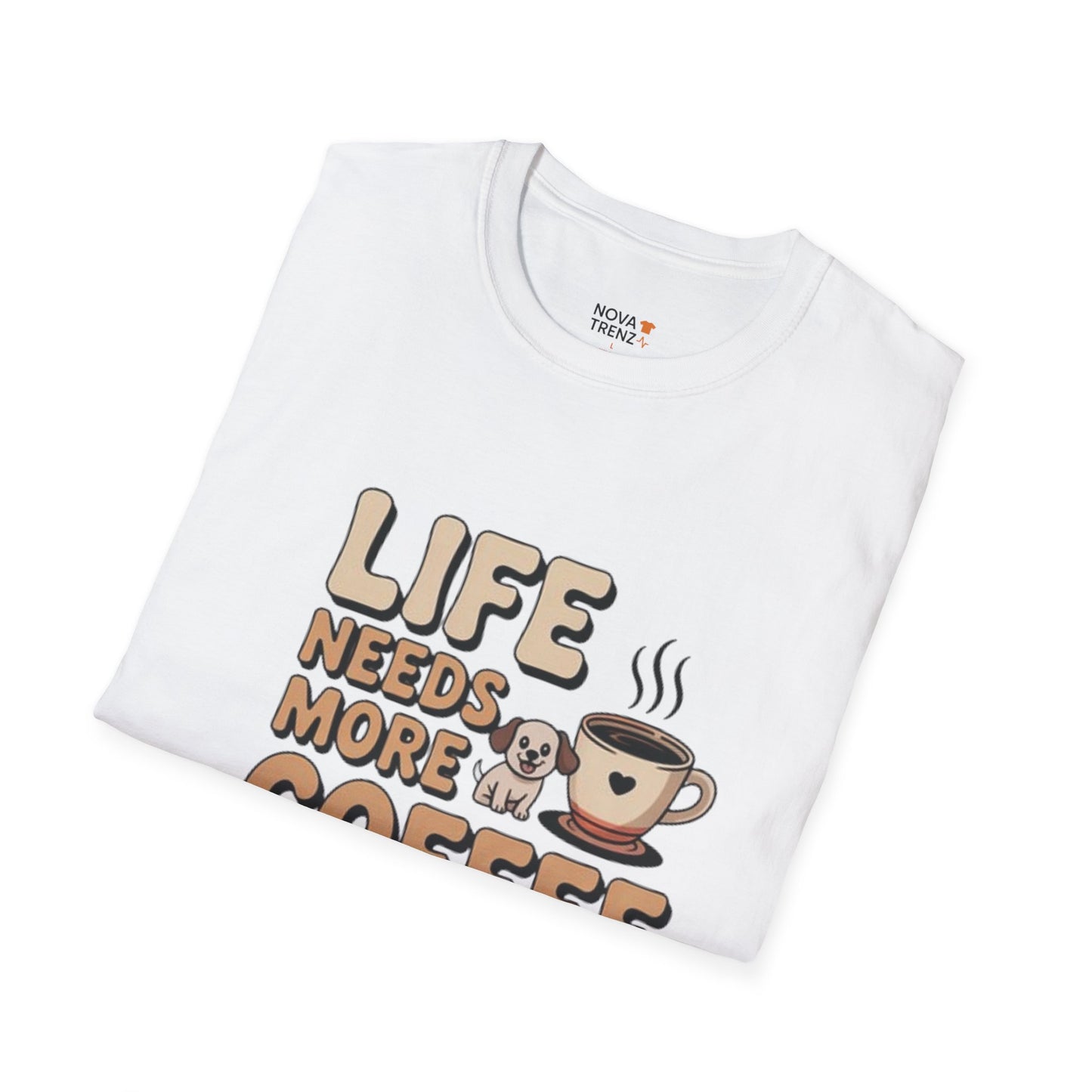 Coffee & Dogs Unisex T-Shirt - Dog Lovers, Coffee Enthusiasts