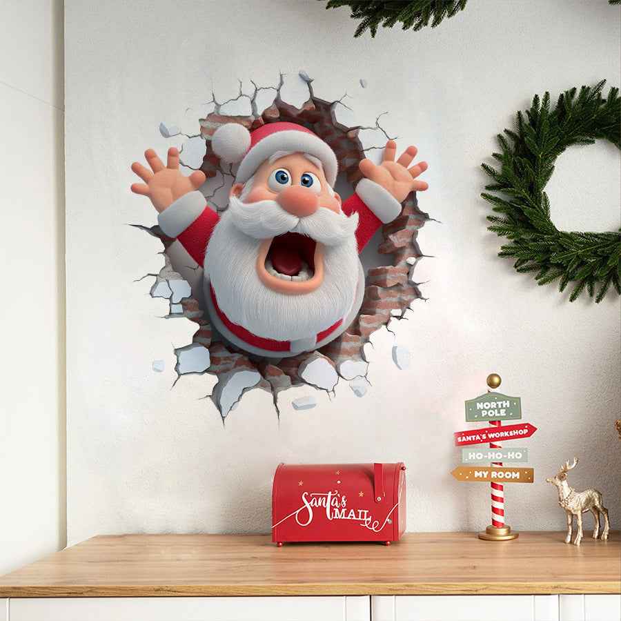 Santa Claus Wall Sticker Christmas Decoration for Festive Home Decor - NOVA TRENZ