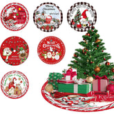 120CM Christmas Tree Skirt - Cartoon Forest Design for Festive Holiday Decoration - NOVA TRENZ