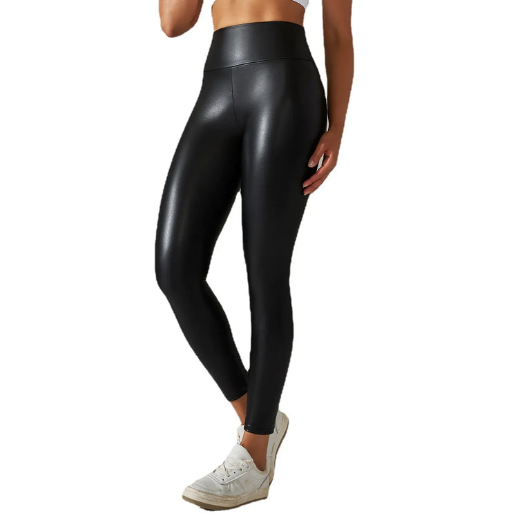 black pu leather pants