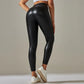 black pu leather pants