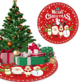 120CM Christmas Tree Skirt - Cartoon Forest Design for Festive Holiday Decoration - NOVA TRENZ