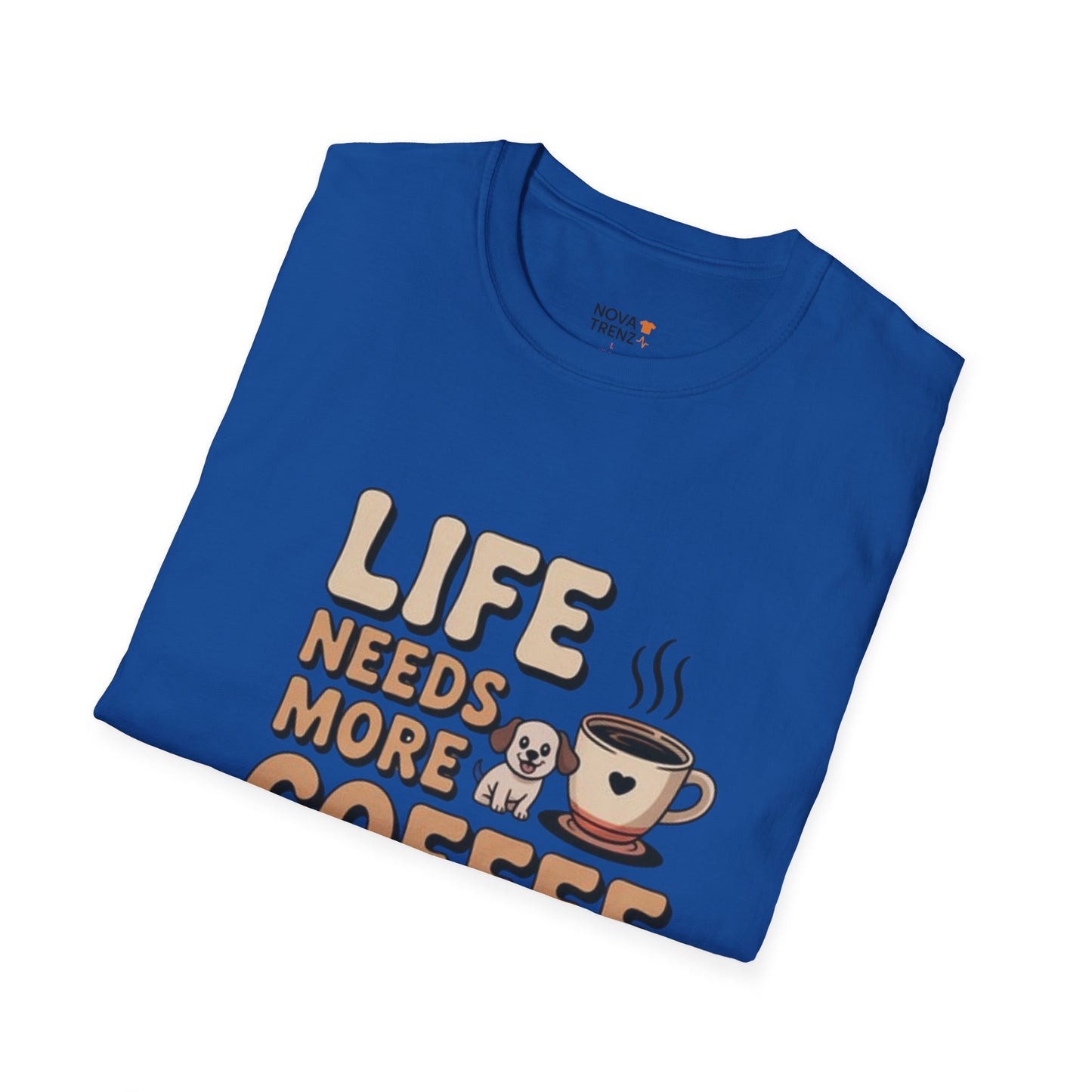 Coffee & Dogs Unisex T-Shirt - Dog Lovers, Coffee Enthusiasts