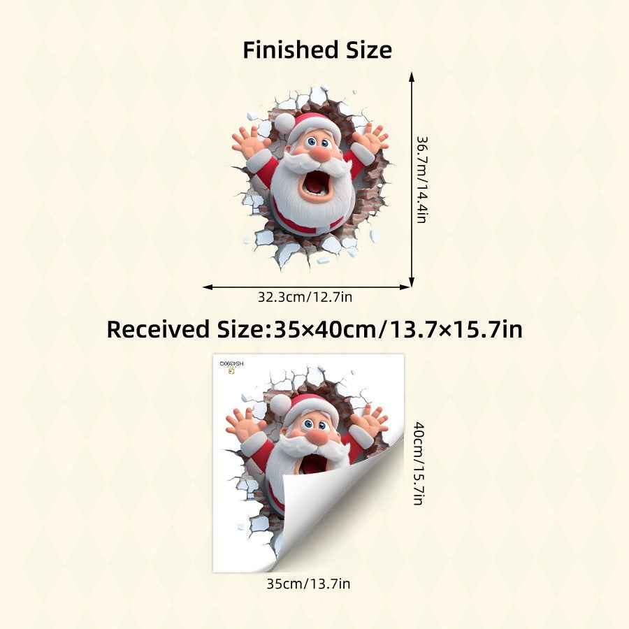 Santa Claus Wall Sticker Christmas Decoration for Festive Home Decor - NOVA TRENZ