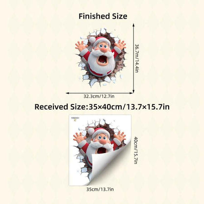 Santa Claus Wall Sticker Christmas Decoration for Festive Home Decor - NOVA TRENZ
