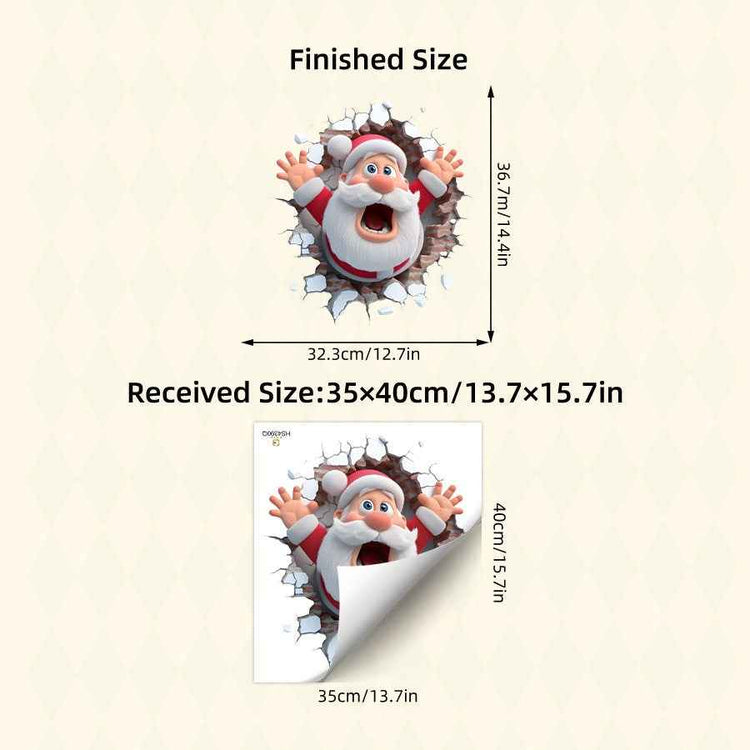 Santa Claus Wall Sticker Christmas Decoration for Festive Home Decor - NOVA TRENZ
