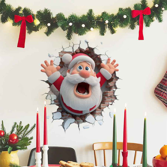 Santa Claus Wall Sticker Christmas Decoration for Festive Home Decor - NOVA TRENZ
