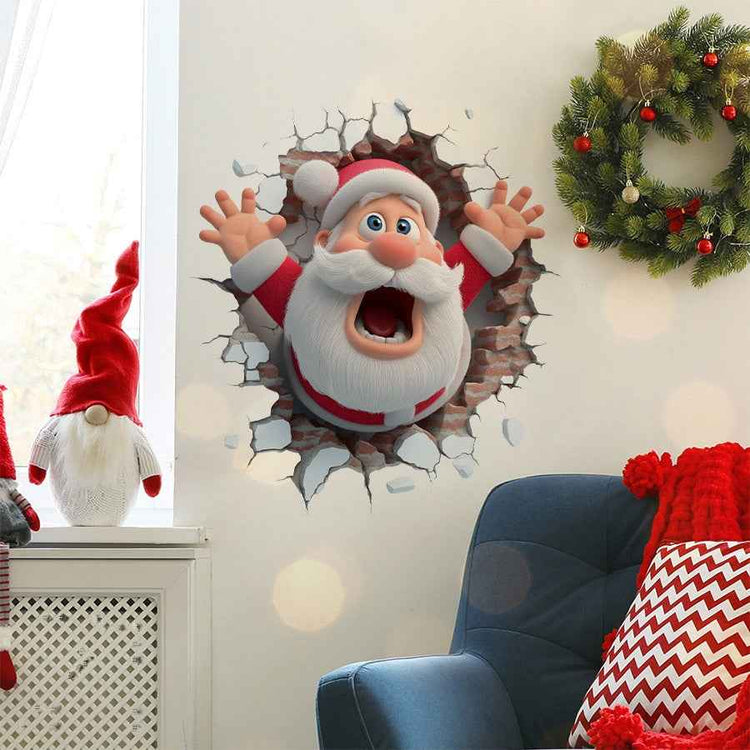 Santa Claus Wall Sticker Christmas Decoration for Festive Home Decor - NOVA TRENZ
