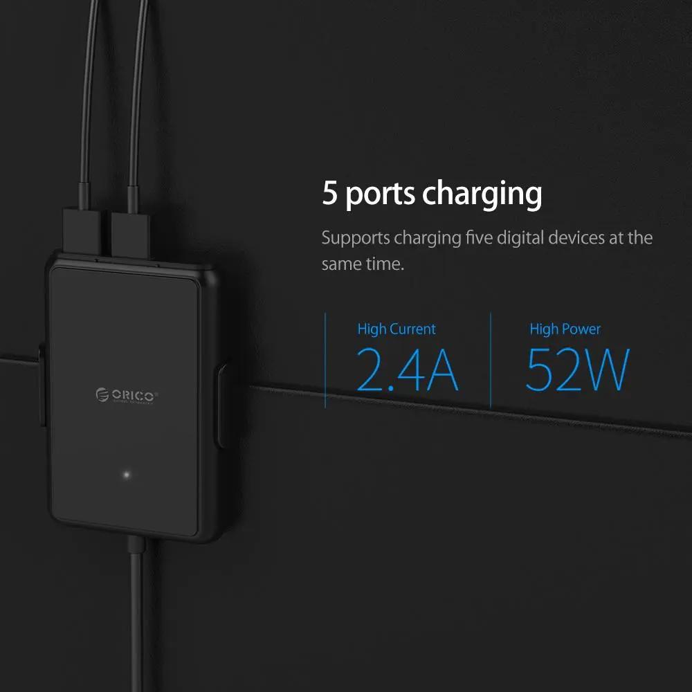 ORICO UCP-5P 52W Quick Charge 5-Port Car Charger eprolo