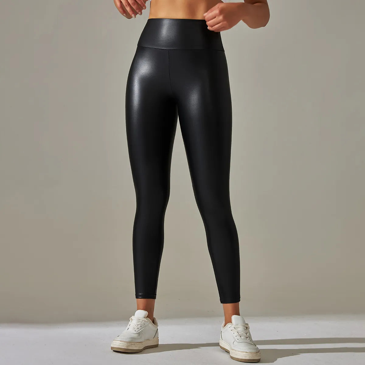 black pu leather pants