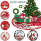 120CM Christmas Tree Skirt - Cartoon Forest Design for Festive Holiday Decoration - NOVA TRENZ