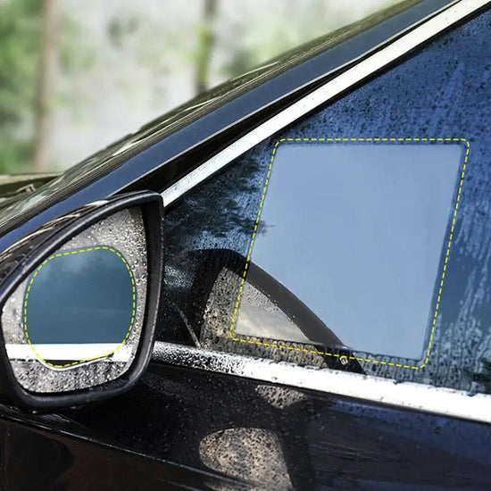 Anti-Fog Car Mirror Protector Set: Clear Vision & Rainproof eprolo