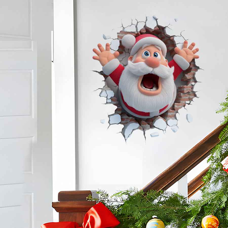 Santa Claus Wall Sticker Christmas Decoration for Festive Home Decor - NOVA TRENZ